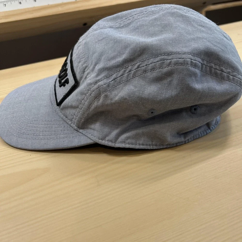 Nike Golf Hat Cap Strap Back Mens One Size Blue Patch Logo Chambray Embroidered